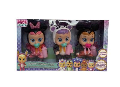 6.5寸实身会流眼泪哭泣娃娃（3只装） - OBL10104394