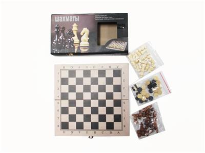 木制国际象棋+西洋棋+双陆棋 - OBL10105882