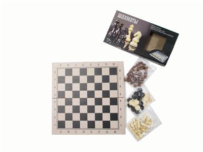 木制国际象棋+西洋棋+双陆棋 - OBL10105884