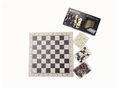 木制国际象棋+西洋棋+双陆棋 - OBL10105885