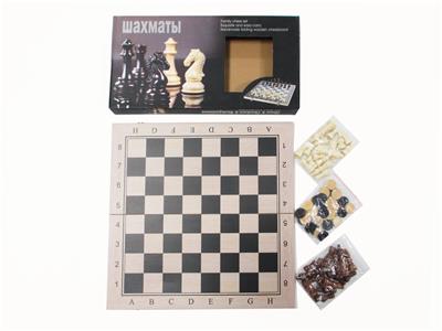 木制国际象棋+西洋棋+双陆棋 - OBL10105886