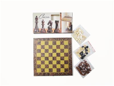 木制国际象棋+西洋棋+双陆棋 - OBL10105892