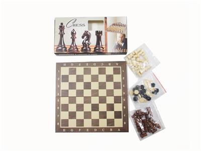 木制国际象棋+西洋棋+双陆棋 - OBL10105897