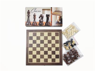 木制国际象棋+西洋棋+双陆棋 - OBL10105898
