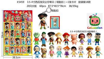 3.5-4寸西瓜宝贝公仔单只+1张卡片 胶袋装18款 20只大板 卡片和18款公仔随机 - OBL10107005
