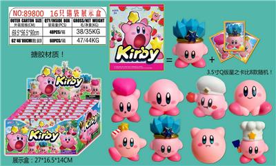 3.5寸Q版星之卡比单只+3张卡片 锡袋装 16只锡袋展示盒 卡片和8款公仔随机 - OBL10107205