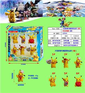 3寸宝可梦小精灵手办公仔（6款）6只公仔盒装(1款)PVC环保料 - OBL10107239