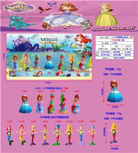 3.5寸苏菲亚美人鱼公主（5款）7只公仔卡装（1款）PVC环保料 - OBL10107289