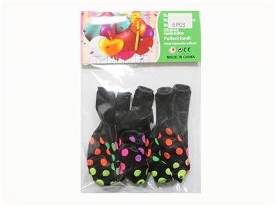 6只庄12寸彩色点气球 - OBL10110360