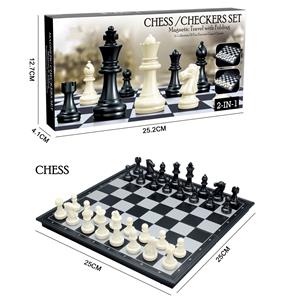 2合1国际象棋/国际跳棋磁性折叠棋盘 - OBL10112413