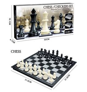     2合1国际象棋/国际跳棋磁性折叠棋盘 - OBL10112424