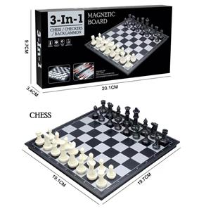3合1国际象棋/国际跳棋/双陆棋磁性折叠棋盘 - OBL10112435