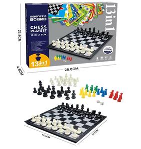 13合1游戏棋磁性折叠棋盘 - OBL10112444