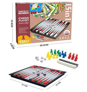 15合1游戏棋磁性折叠棋盘 - OBL10112445