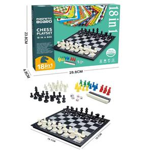 18合1游戏棋磁性折叠棋盘 - OBL10112446