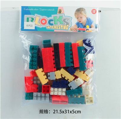 启蒙益智玩具儿童玩具PVC卡头袋装积木玩具(68PCS) - OBL10113712