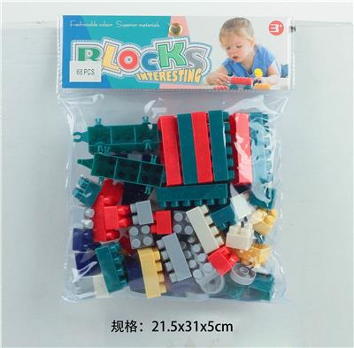 启蒙益智玩具儿童玩具PVC卡头袋装积木玩具(68PCS) - OBL10113713