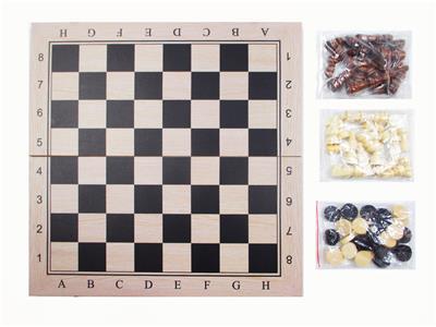 39*39木制国际象棋+西洋棋+双陆棋 - OBL10113796