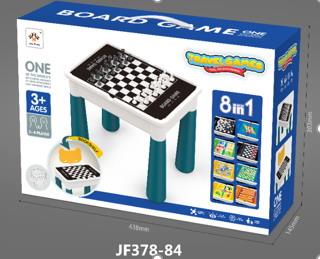 8合1棋桌带32粒黑＋26粒红+16粒白+10粒绿+10粒黄+4粒蓝+2骰子（无磁性） - OBL10113814