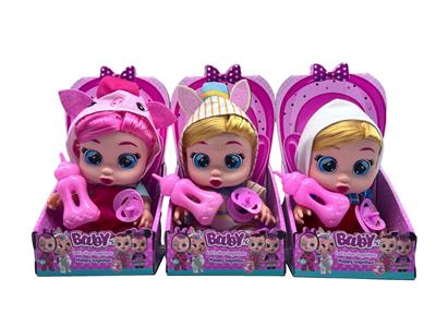 第9代14寸搪胶哭泣带头发女孩版娃娃带四声音乐cry Babies-Tutti Fritti带流眼泪功能，带吸水奶瓶，带奶嘴  。 - OBL10116655