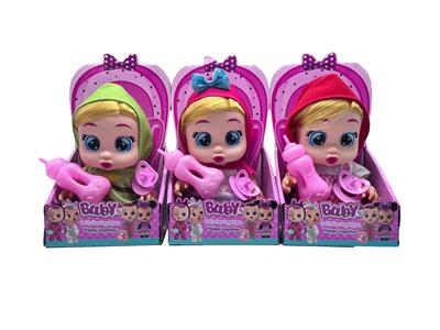 第9代14寸搪胶哭泣带头发女孩版娃娃带四声音乐cry Babies-Tutti Fritti带流眼泪功能，带吸水奶瓶，带奶嘴  。 - OBL10116656