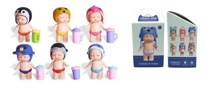 3.5寸可爱睡娃公仔带功能喝水拉尿 - OBL10119606