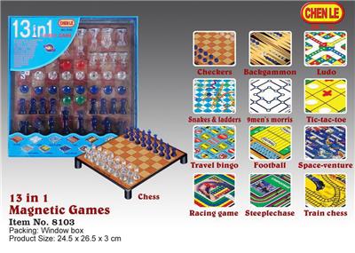 13合1透明磁力国橡棋 - OBL10123733