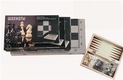 木制国际象棋+西洋跳棋+双陆棋 - OBL10125573