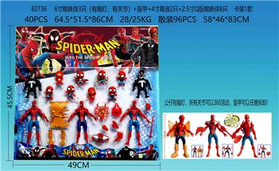 6寸蜘蛛侠3只（有胸灯，有关节）+盔甲+4寸毒液2只+2.5寸Q版蜘蛛侠8只 卡装1款 （公仔有胸灯，所有关节可以360活动，盔甲可以任意拆卸） - OBL10126284