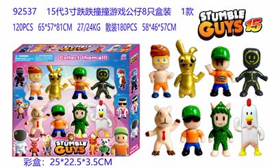 15代3寸跌跌撞撞游戏公仔8只盒装 1款 - OBL10126312