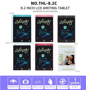 8.2寸单彩色屏LCD液晶电子写字板画板涂鸦绘画板手写板(CR2025包电*1)5色混装 - OBL10128684