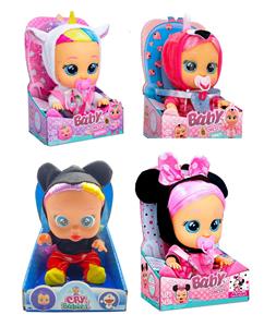 毛绒独角兽第16代14寸搪胶哭泣带头发女孩版娃娃带四声音乐cry Babies-Tutti Fritti带流眼泪功能，带吸水奶瓶，带奶嘴  。毛绒带加暖功能。衣服2件套 - OBL10128906