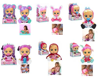 毛绒蓝熊-第9代14寸搪胶哭泣带头发女孩版娃娃带四声音乐cry Babies-Tutti Fritti带流眼泪功能，带吸水奶瓶，带奶嘴  。毛绒带加暖功能。衣服2件套 - OBL10128909