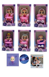 第6代10寸搪胶哭泣娃娃带夜光功能带毛绒加暖带学步椅四声音乐带流眼泪功能，带吸水奶瓶，带奶嘴  4个功能 3款夜光哭泣娃娃混装 - OBL10128915