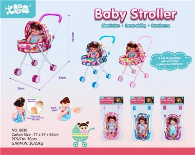 铁杆手推车+12寸女娃3色混装 - OBL10135102