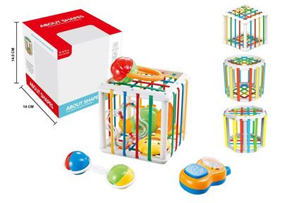 彩虹塞塞乐（方形，圆形，菱形三款混装）（婴儿摇铃6件套） - OBL10139175