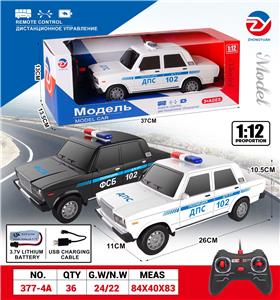 1:12四通遥控车，拉达2107警车，黑色、白色混 - OBL10140987