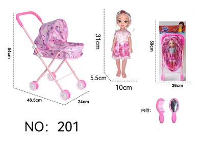 铁制手推车配公仔+饰品 - OBL10141414