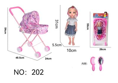 铁制手推车配公仔+饰品 - OBL10141416