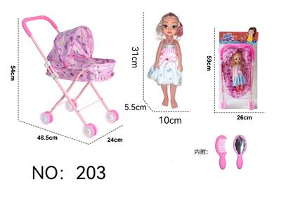 铁制手推车配公仔+饰品 - OBL10141418