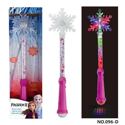 冰雪奇缘II爱莎公主枫叶雪花灯光女孩公主电动闪光魔法棒 - OBL10142569