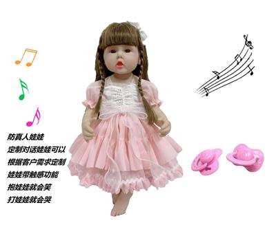 60厘米软胶带眼睫毛5D真眼珠防真重生娃娃带触摸感应功能哭。笑。打喷嚏。咳嗽。带奶嘴 - OBL10143722