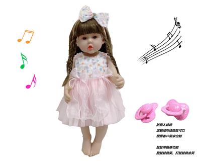 60厘米软胶带眼睫毛5D真眼珠防真重生娃娃带触摸感应功能哭。笑。打喷嚏。咳嗽。带奶嘴 - OBL10143723