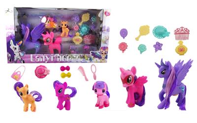 梦想1只搪胶灯光音乐马带4只搪胶马14件套 - OBL10145988