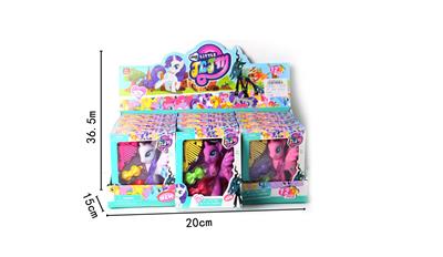 搪胶马宝莉带梳子带发夹3色混装12PC - OBL10145990