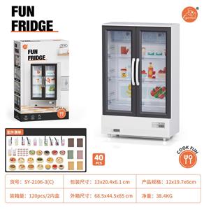 双开门冰柜实白色（微缩树脂食物饮料）灯光声音 - OBL10149425