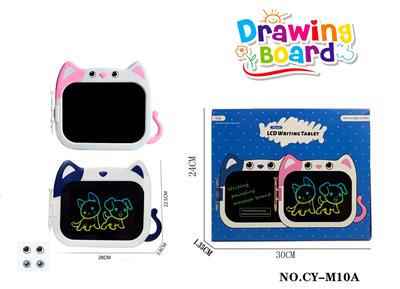 10寸LCD液晶卡通猫液晶写字板包电CR2025 彩色显屏 - OBL10156382