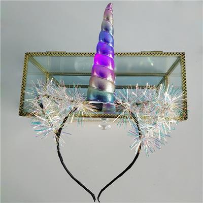 独角兽金丝发夹头箍（带灯光) - OBL10157361