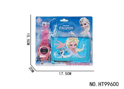 冰雪主题卡通电子表加镭射钱包拼装包电LR41一粒 - OBL10162091