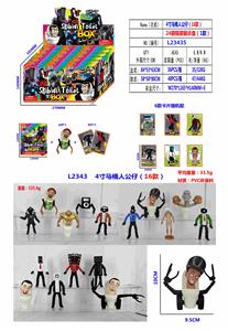 4寸马桶人公仔（16款）单只公仔+2张卡片 24锡袋一展示盒装（1款） - OBL10165671